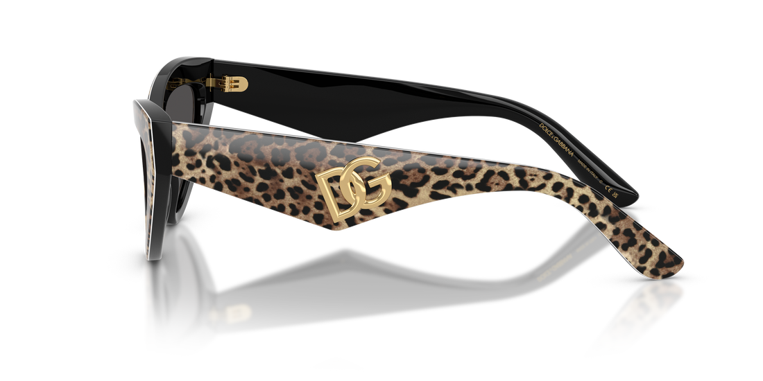 Occhiali da sole dolce & gabbana dg4439 316387 marron cat eye femenino taglia 55mm - Vista dettagliata