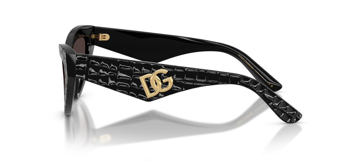 Occhiali da sole dolce & gabbana dg4439 32888g negro cat eye femenino taglia 55mm - Vista dettagliata