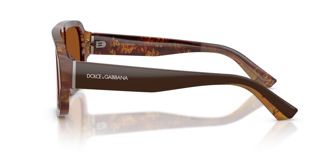 Occhiali da sole dolce & gabbana dg4516 345673 marron square masculino taglia 55mm - Vista dettagliata