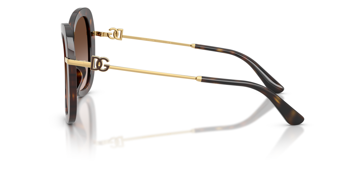 Lunettes de soleil dolce & gabbana dg4535 502/13 havana butterfly femenino taille 53mm - Vue détaillée