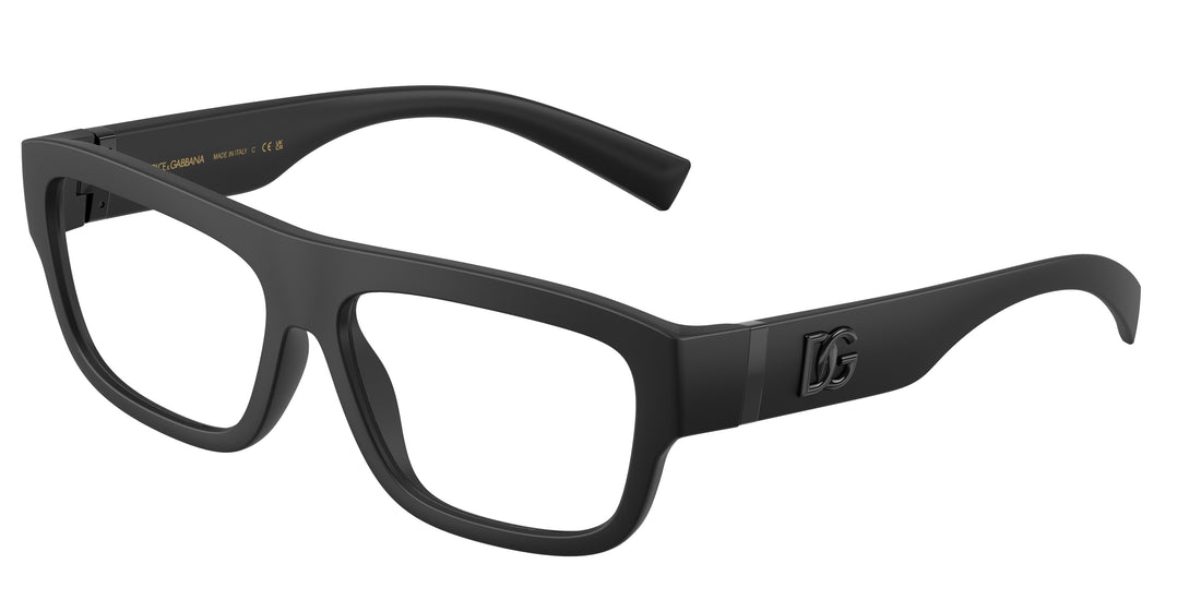 Prescription glasses dolce & gabbana dg5114 2525 negro rectangular masculino size 55mm - Main view