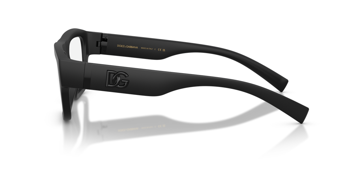 Prescription glasses dolce & gabbana dg5114 2525 negro rectangular masculino size 57mm - Detailed view