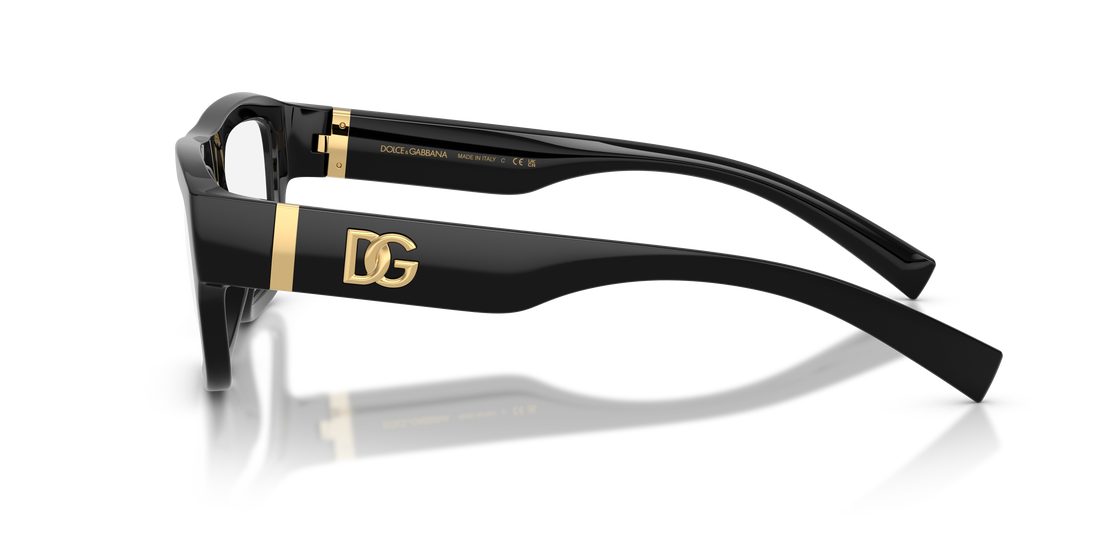 Prescription glasses dolce & gabbana dg5114 501 negro rectangular masculino size 55mm - Detailed view