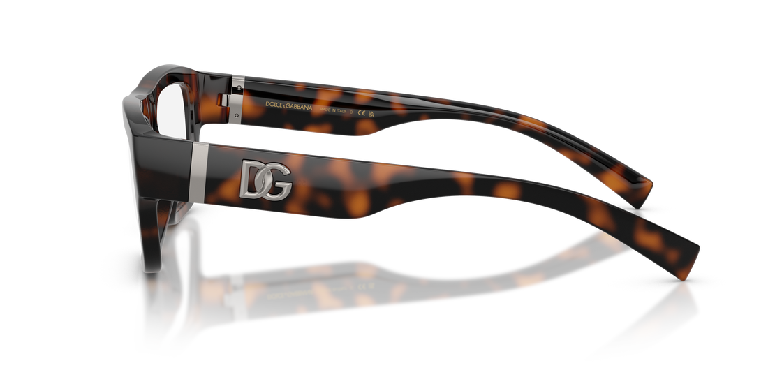 Prescription glasses dolce & gabbana dg5114 502 havana rectangular masculino size 55mm - Detailed view