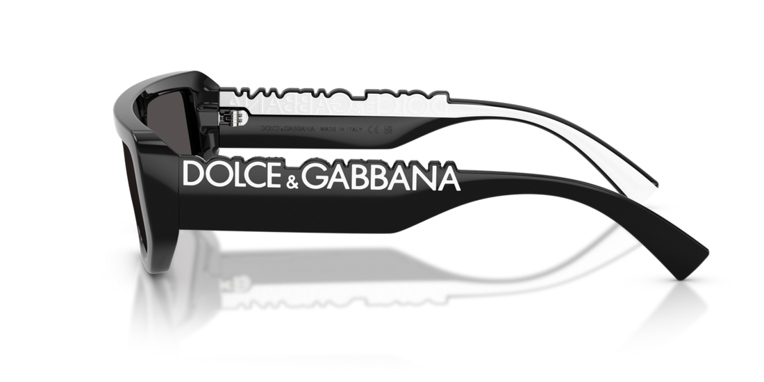 Occhiali da sole dolce & gabbana dg6203 501/87 negro rectangular unisex taglia 56mm - Vista dettagliata