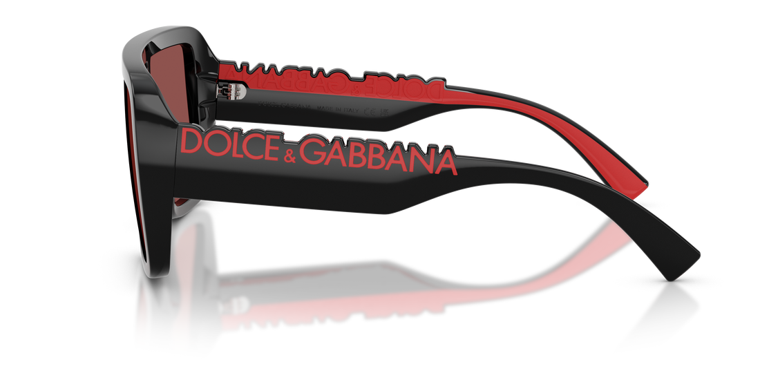 Occhiali da sole dolce & gabbana dg6204 501/75 negro rectangular unisex taglia 34mm - Vista dettagliata