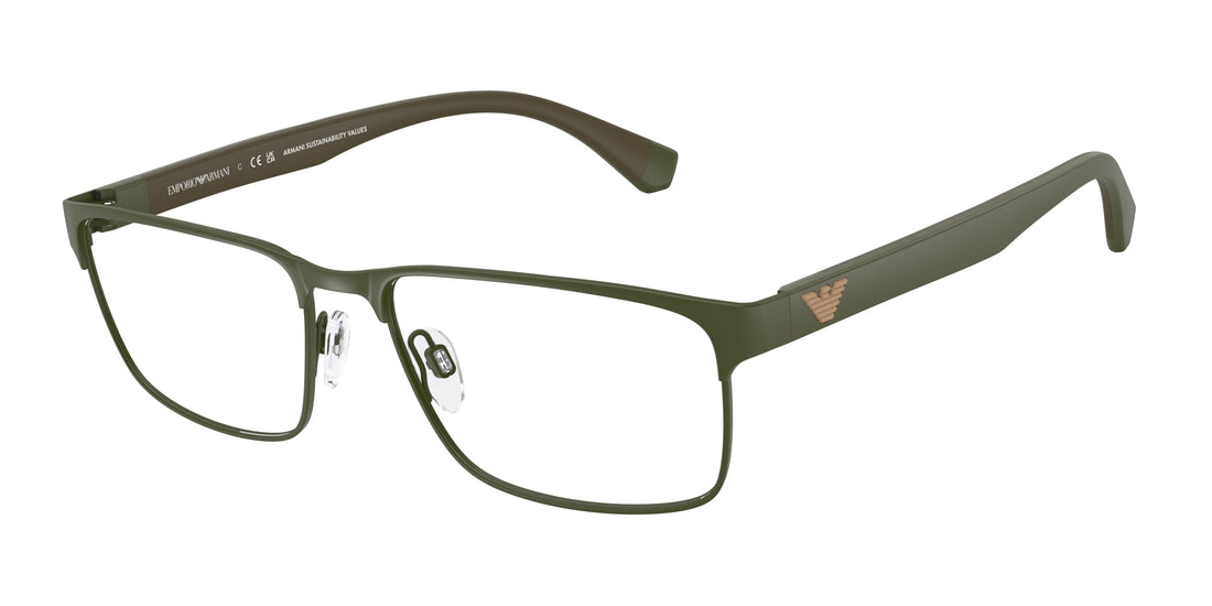 Gafas graduadas emporio armani ea1105 3388 verde rectangular masculino talla 58mm - Vista principal