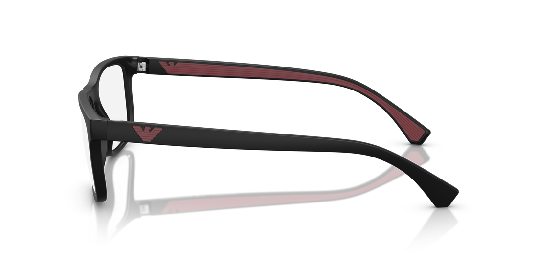 Gafas graduadas emporio armani ea3147 5009 negro rectangular masculino talla 55mm - Vista de detalle
