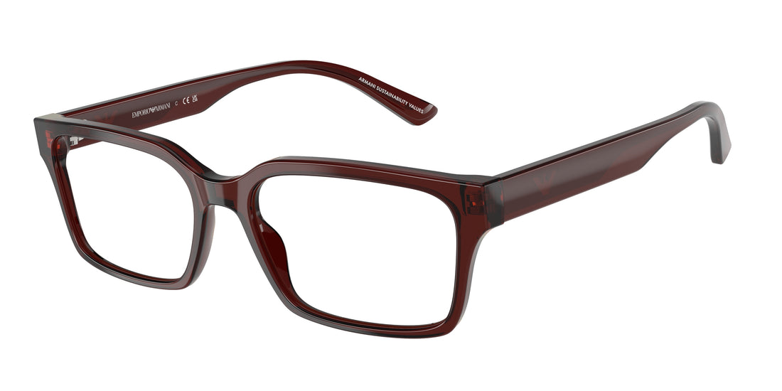 Brillen emporio armani ea3244 6174 marrón rectangular masculino maat 55mm - Hoofdaanzicht