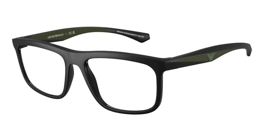 Lunettes de vue emporio armani ea3246 5001 negro square masculino taille 55mm - Vue principale