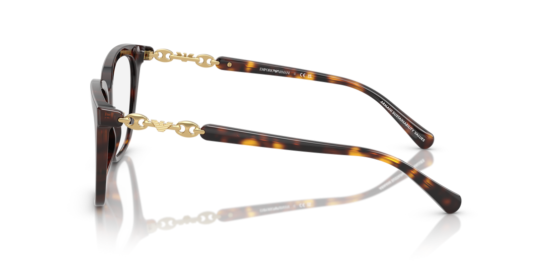 Brillen emporio armani ea3248 5026 carey cat eye femenino maat 55mm - Detailaanzicht