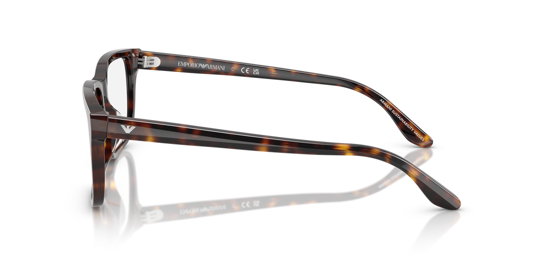 Lunettes de vue emporio armani ea3250u 5026 havana rectangular masculino taille 54mm - Vue détaillée