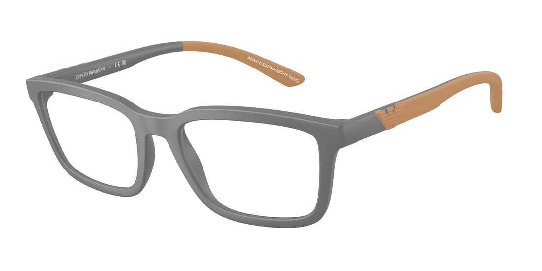 Brillen emporio armani ea3259 6261 gris rectangular masculino maat 54mm - Hoofdaanzicht