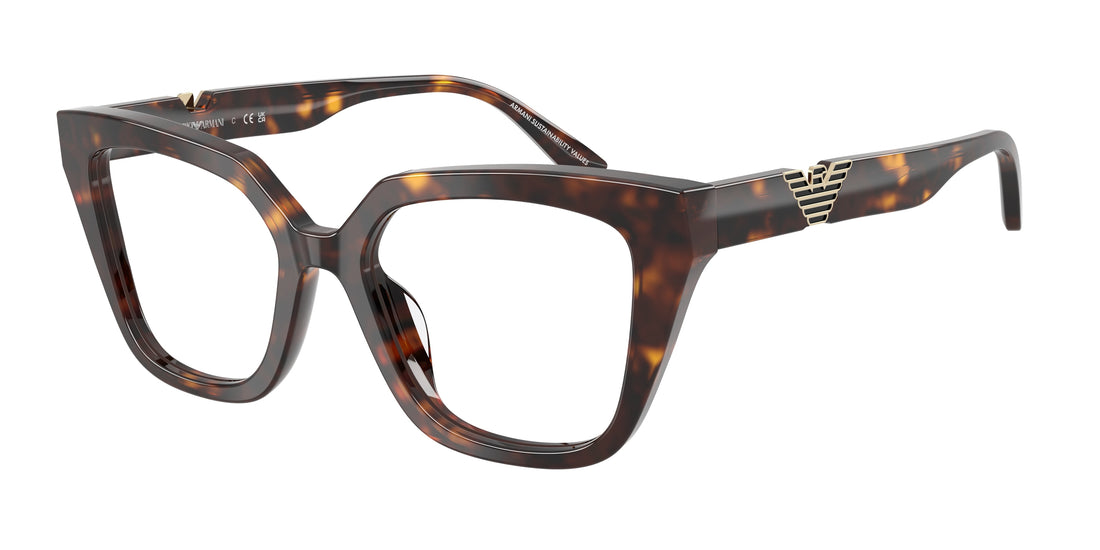 Brillen emporio armani ea3267u 5026 havana cat eye femenino größe 52mm - Hauptansicht