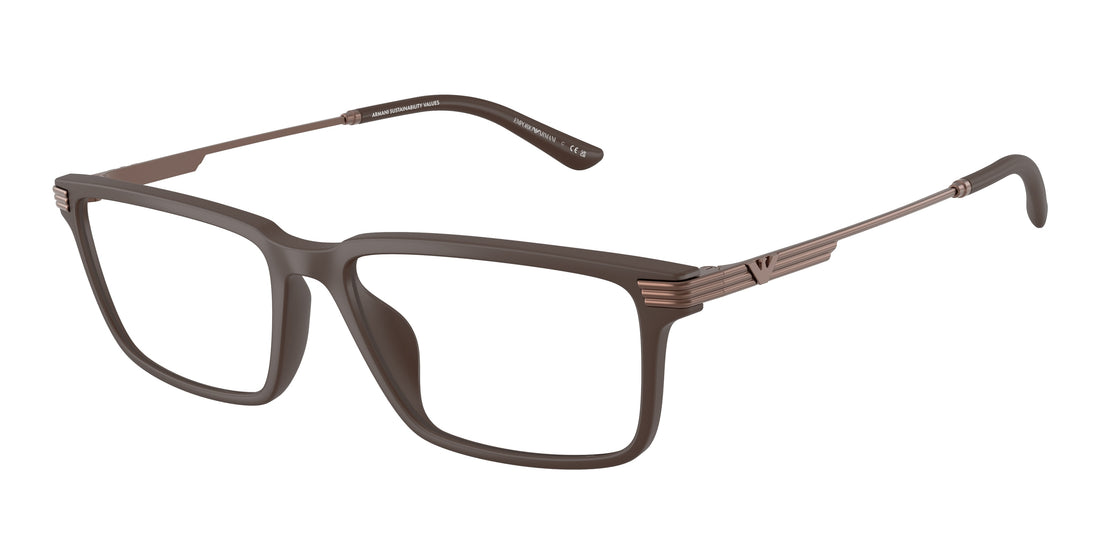 Brillen emporio armani ea3268u 6258 marron rectangular masculino größe 55mm - Hauptansicht