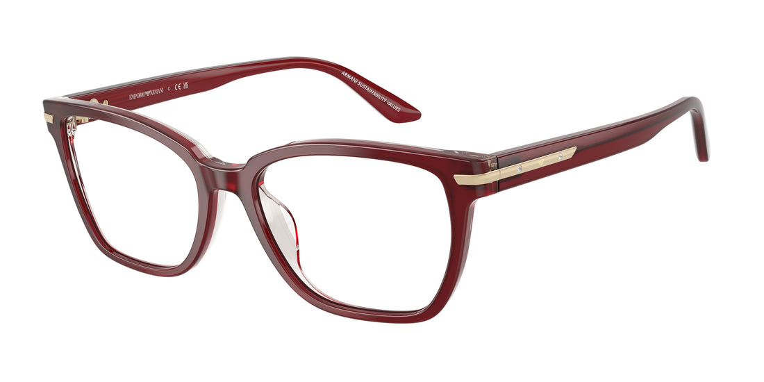 Gafas graduadas emporio armani ea3282bu 6377 rojo cat eye femenino talla 54mm - Vista principal