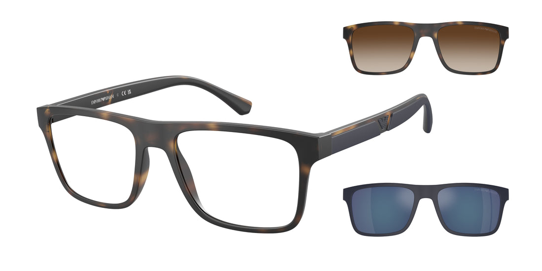 Sunglasses emporio armani ea4115 50891w havana masculina size 54mm - Main view