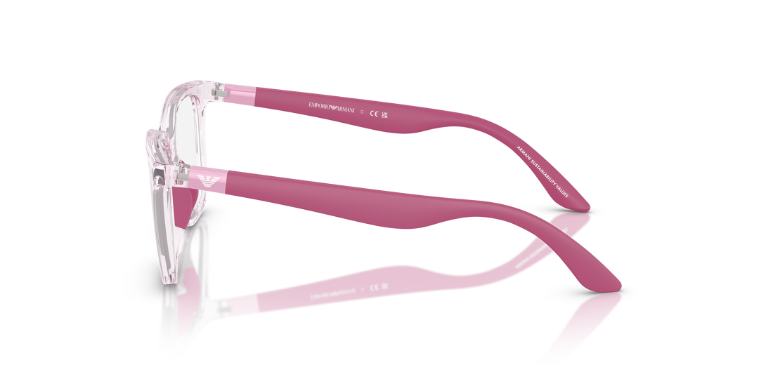 Occhiali da vista emporio armani ek3006 6139 rosa pillow infantil taglia 49mm - Vista dettagliata