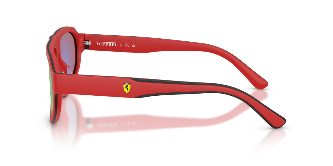 Óculos de sol ferrari scuderia fz6027u 758/55 negro irregular masculino tamanho 57mm - Vista de detalhe