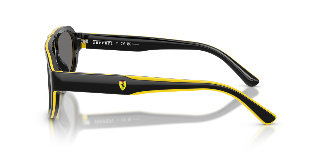 Óculos de sol ferrari scuderia fz6027u 759/81 negro irregular masculino tamanho 57mm - Vista de detalhe