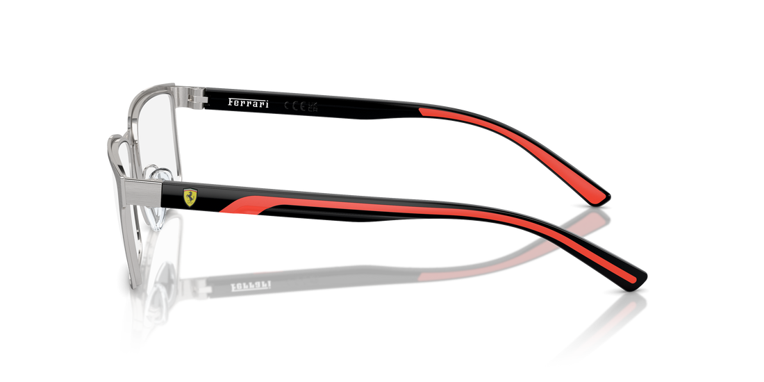 Óculos graduados ferrari scuderia fz7002 107 plateado rectangular hombre tamanho 56mm - Vista de detalhe