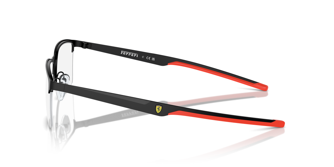 Óculos graduados ferrari scuderia fz7003 101 negro rectangular hombre tamanho 57mm - Vista de detalhe