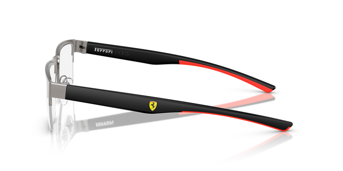 Óculos graduados ferrari scuderia fz7007 105 gris rectangular masculino tamanho 57mm - Vista de detalhe