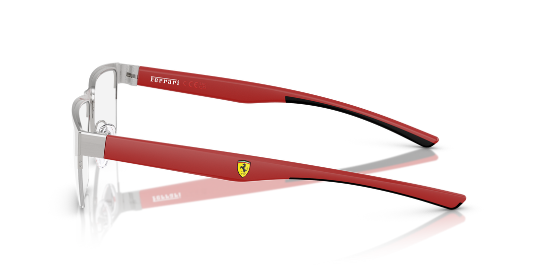 Gafas graduadas ferrari scuderia fz7007 107 plateado rectangular masculino talla 57mm - Vista de detalle