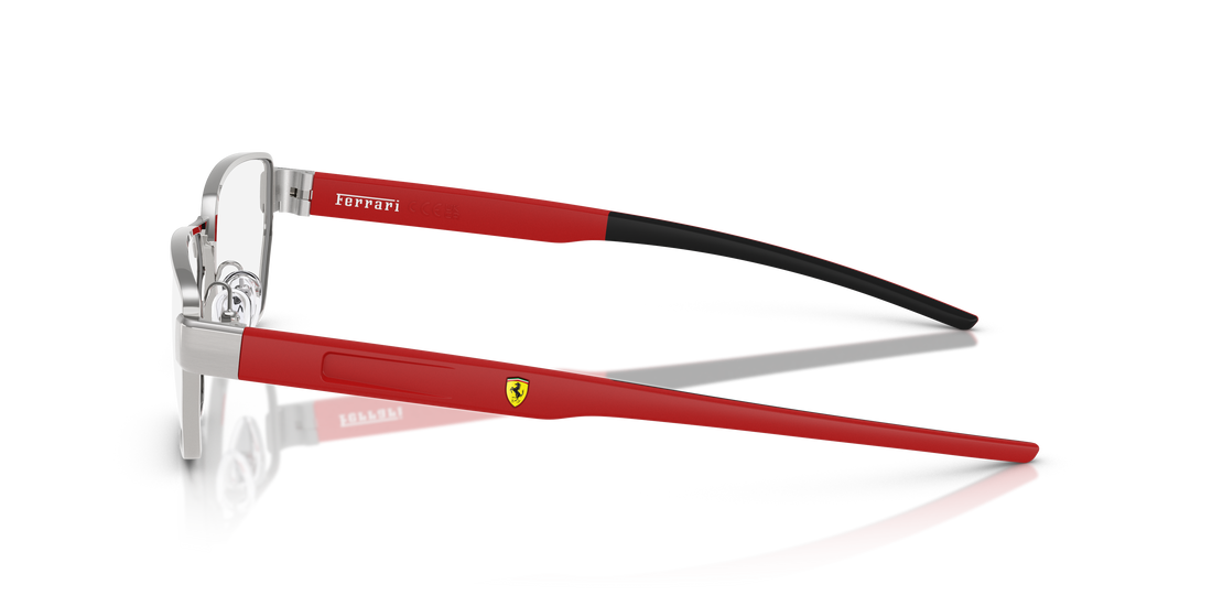 Óculos graduados ferrari scuderia fz7008 107 plateado irregular unisex tamanho 55mm - Vista de detalhe