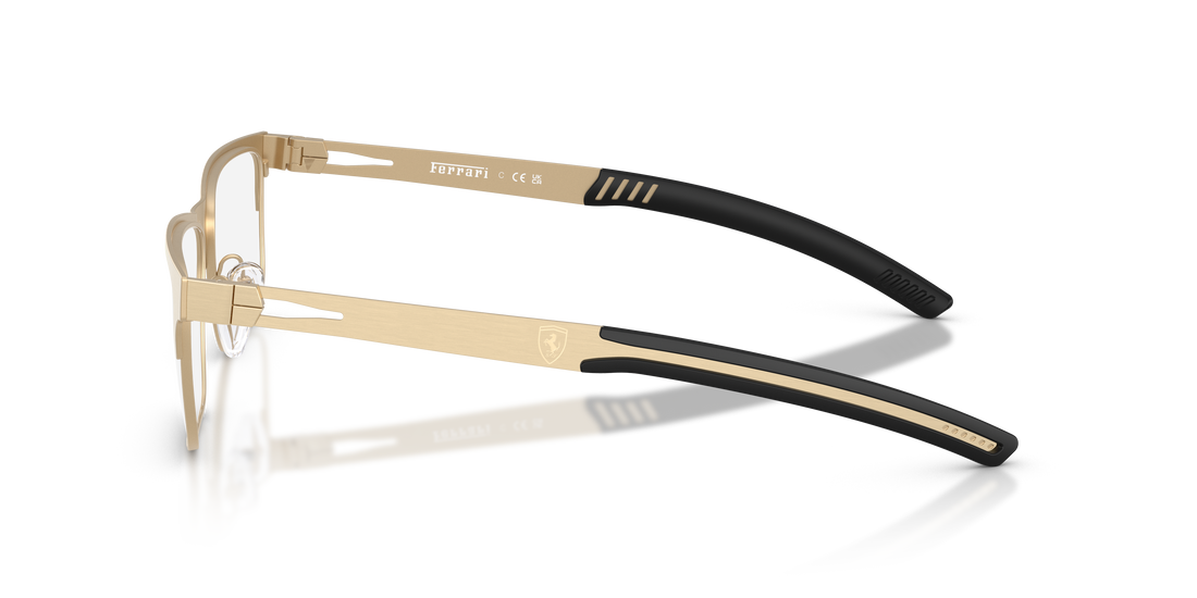 Gafas graduadas ferrari scuderia fz7018 139 dorado rectangular masculino talla 56mm - Vista de detalle
