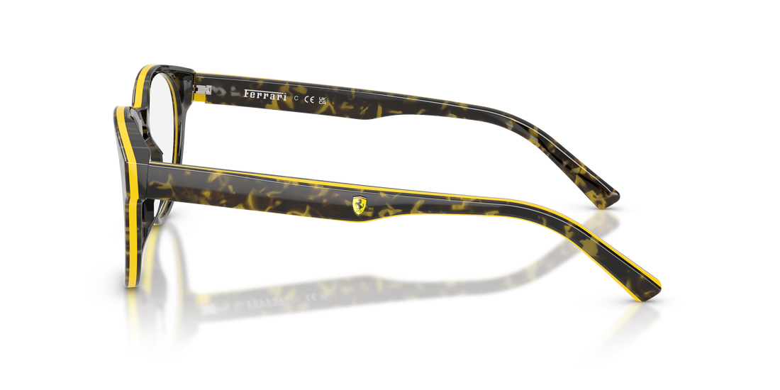 Gafas graduadas ferrari scuderia fz8022u 746 havana round masculino talla 51mm - Vista de detalle