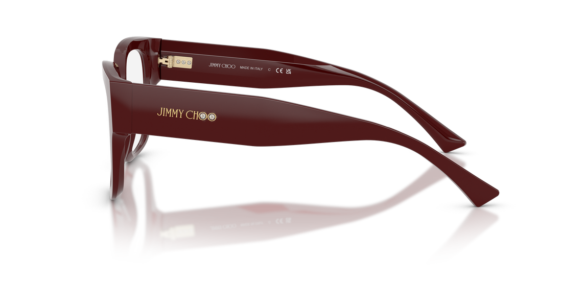 Prescription glasses jimmy choo jc3042b 5057 rojo square femenino size 52mm - Detailed view