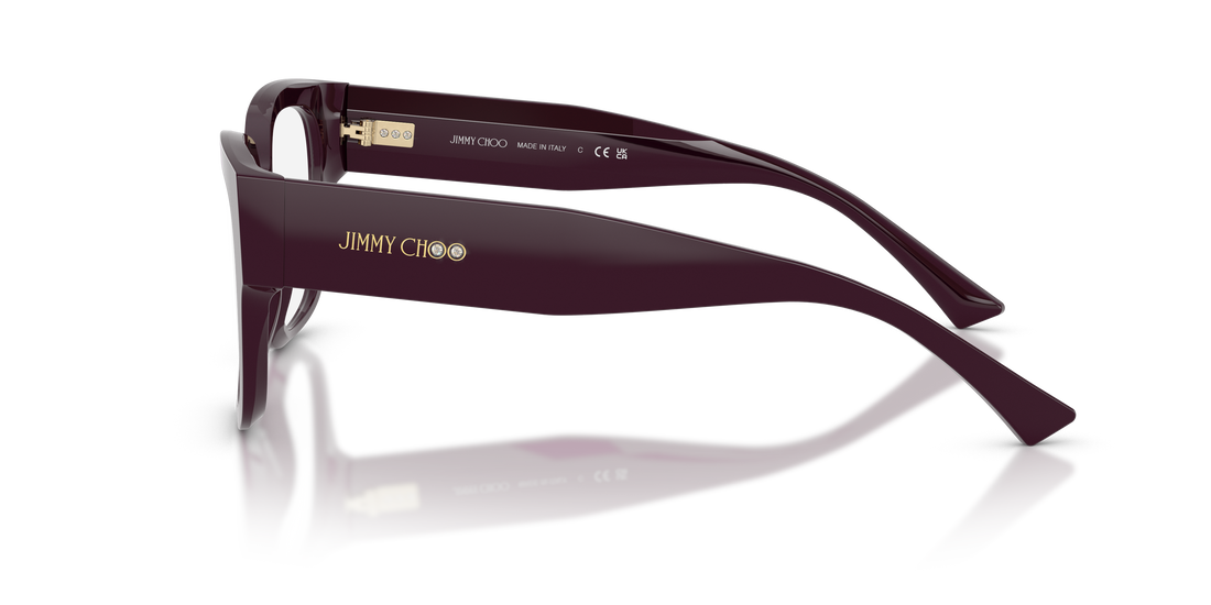 Prescription glasses jimmy choo jc3042b 5075 violeta square femenino size 54mm - Detailed view
