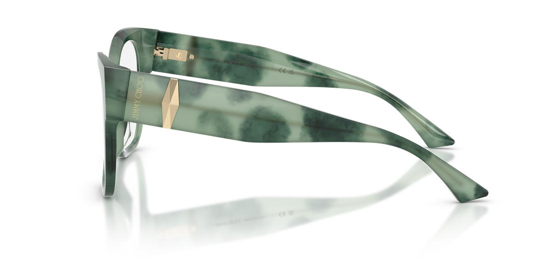 Occhiali da vista jimmy choo jc3062u 5099 verde square femenino taglia 53mm - Vista dettagliata