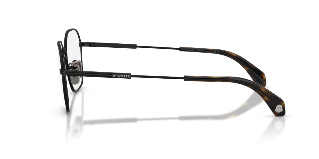 Occhiali da vista moncler me1012 1001 negro irregular unisex taglia 52mm - Vista dettagliata