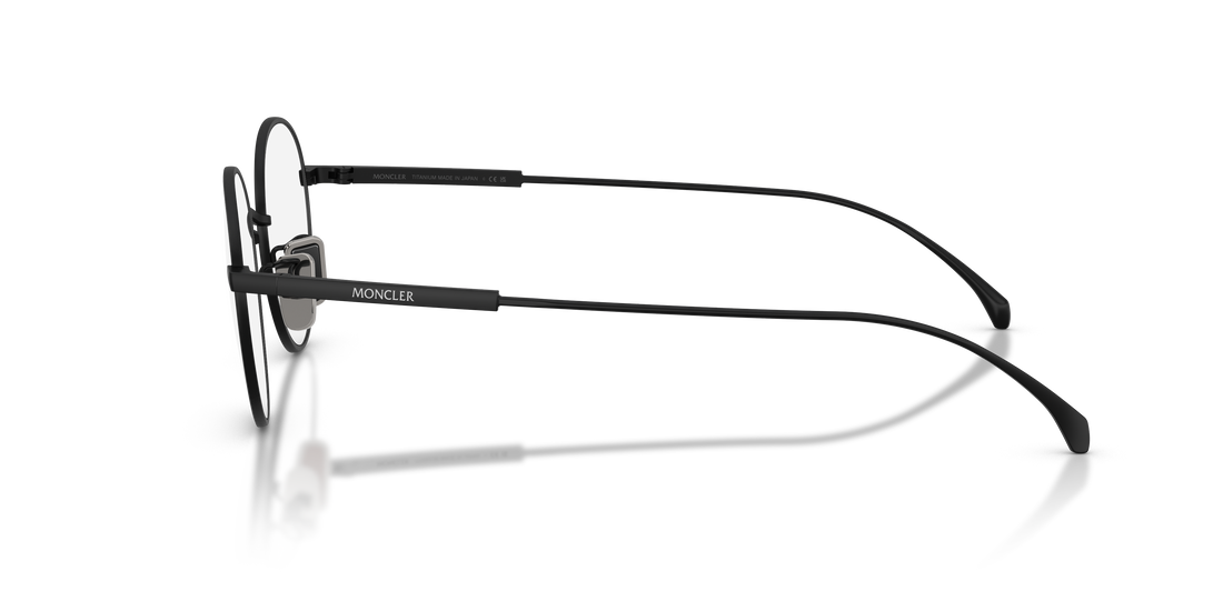Occhiali da vista moncler me1013td 1001 negro round unisex taglia 49mm - Vista dettagliata