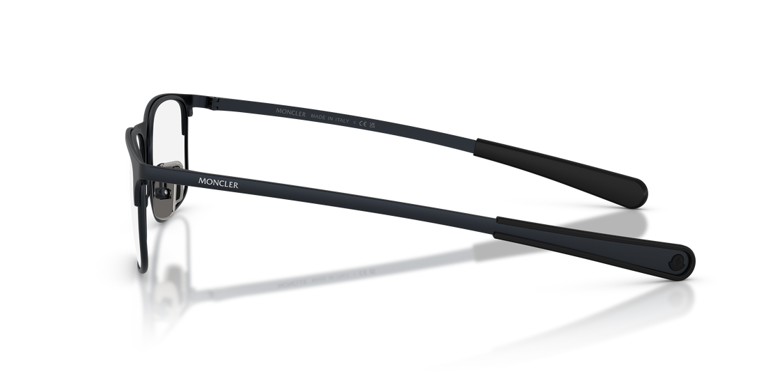 Óculos graduados moncler me1014 1017 azul rectangular unisex tamanho 55mm - Vista de detalhe