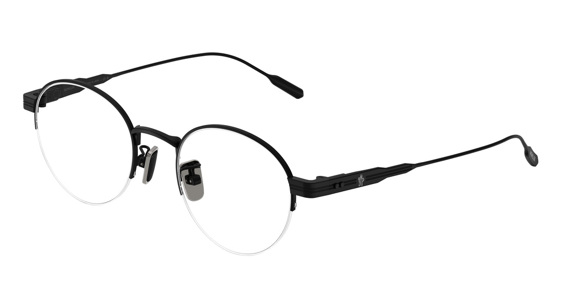 Óculos graduados moncler me1016td 1001 negro oval unisex tamanho 49mm - Vista principal