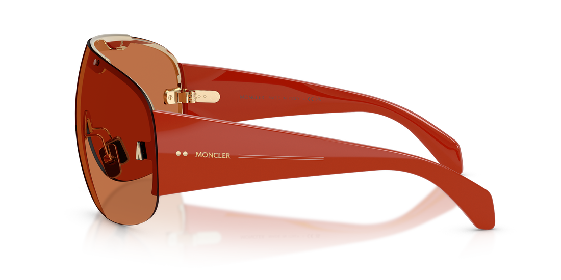 Gafas de sol moncler me4012 rizon 100773 oro pilot unisex talla 43mm - Vista de detalle