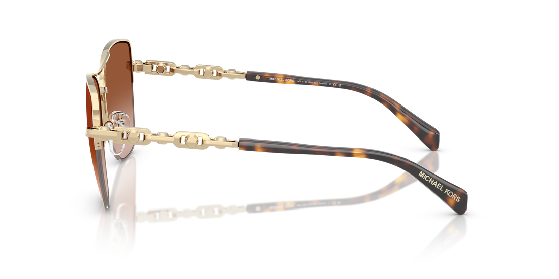 Occhiali da sole michael kors mk1163 dorado beach 101413 oro square femenino taglia 57mm - Vista dettagliata