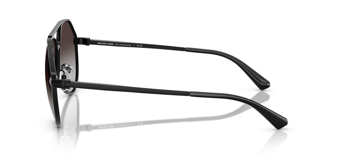 Occhiali da sole michael kors mk1168 brentwood 10058g negro pilot masculino taglia 58mm - Vista dettagliata