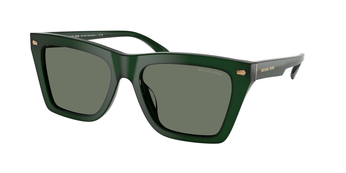 Sunglasses michael kors mk2225u pebble beach 40083h verde square masculino size 56mm - Main view