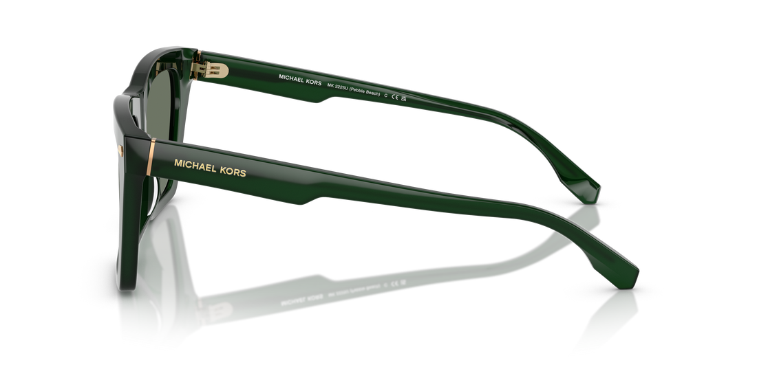 Sunglasses michael kors mk2225u pebble beach 40083h verde square masculino size 56mm - Detailed view