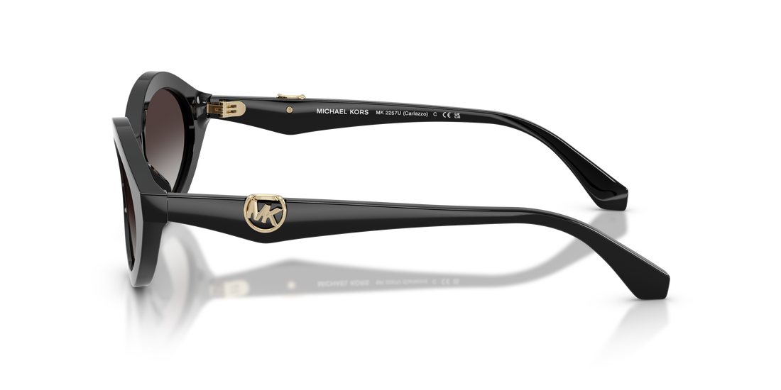 Gafas de sol michael kors mk2257u carlazzo 30058g negro oval femenino talla 55mm - Vista de detalle