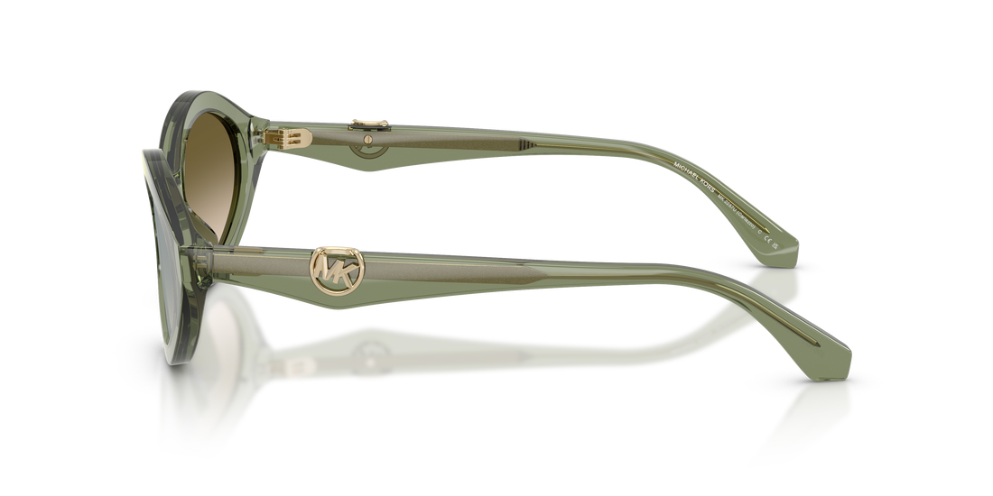 Gafas de sol michael kors mk2257u carlazzo 3961w0 verde oval femenino talla 55mm - Vista de detalle