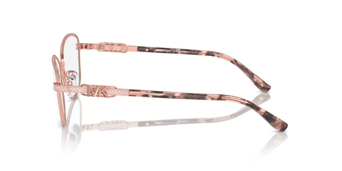Prescription glasses michael kors mk3076b cordoba 1108 dorado cat eye femenino size 55mm - Detailed view