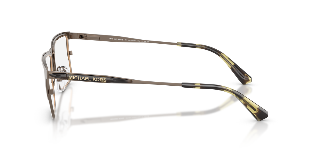 Gafas graduadas michael kors mk3097 hidden hills 1001 gris rectangular masculino talla 53mm - Vista de detalle