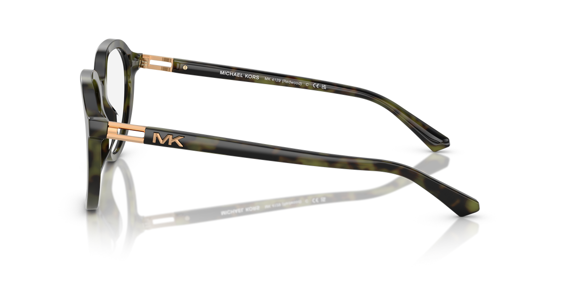 Lunettes de vue michael kors mk4129 redwood 3943 verde round masculino taille 53mm - Vue détaillée