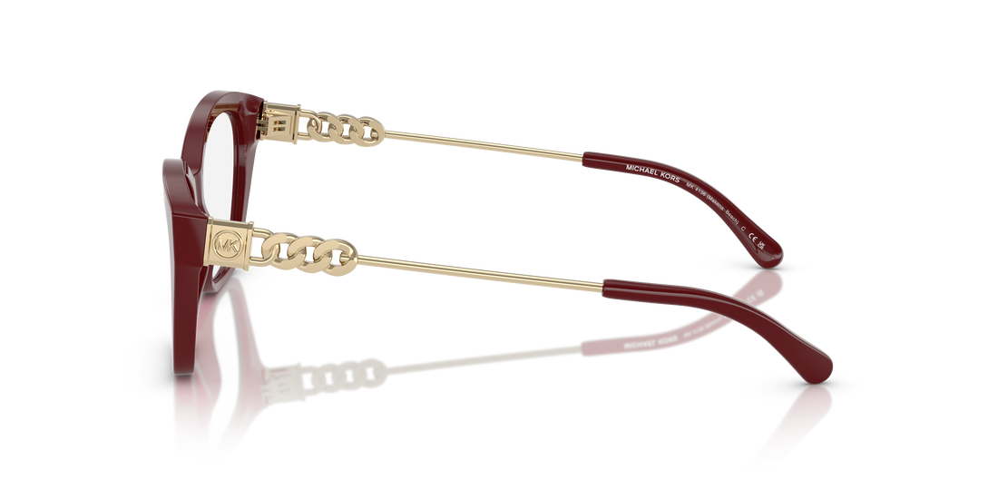 Lunettes de vue michael kors mk4136 makena beach 4004 rojo square femenina taille 52mm - Vue détaillée