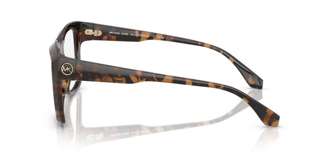 Lunettes de vue michael kors mk4144u sarasota 3006 havana square femenino taille 51mm - Vue détaillée